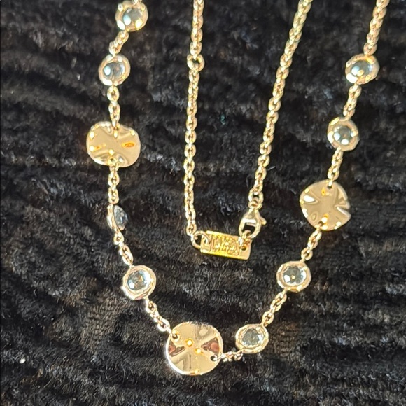 Ippolita *Rose Gold Necklace 18" Wavy Disc & Quartz Stone - Picture 11 of 11